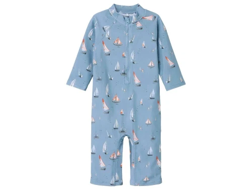 Lyseblå badeheldragt med print af skibe og med UV beskyttelse 13226596 mountain spring